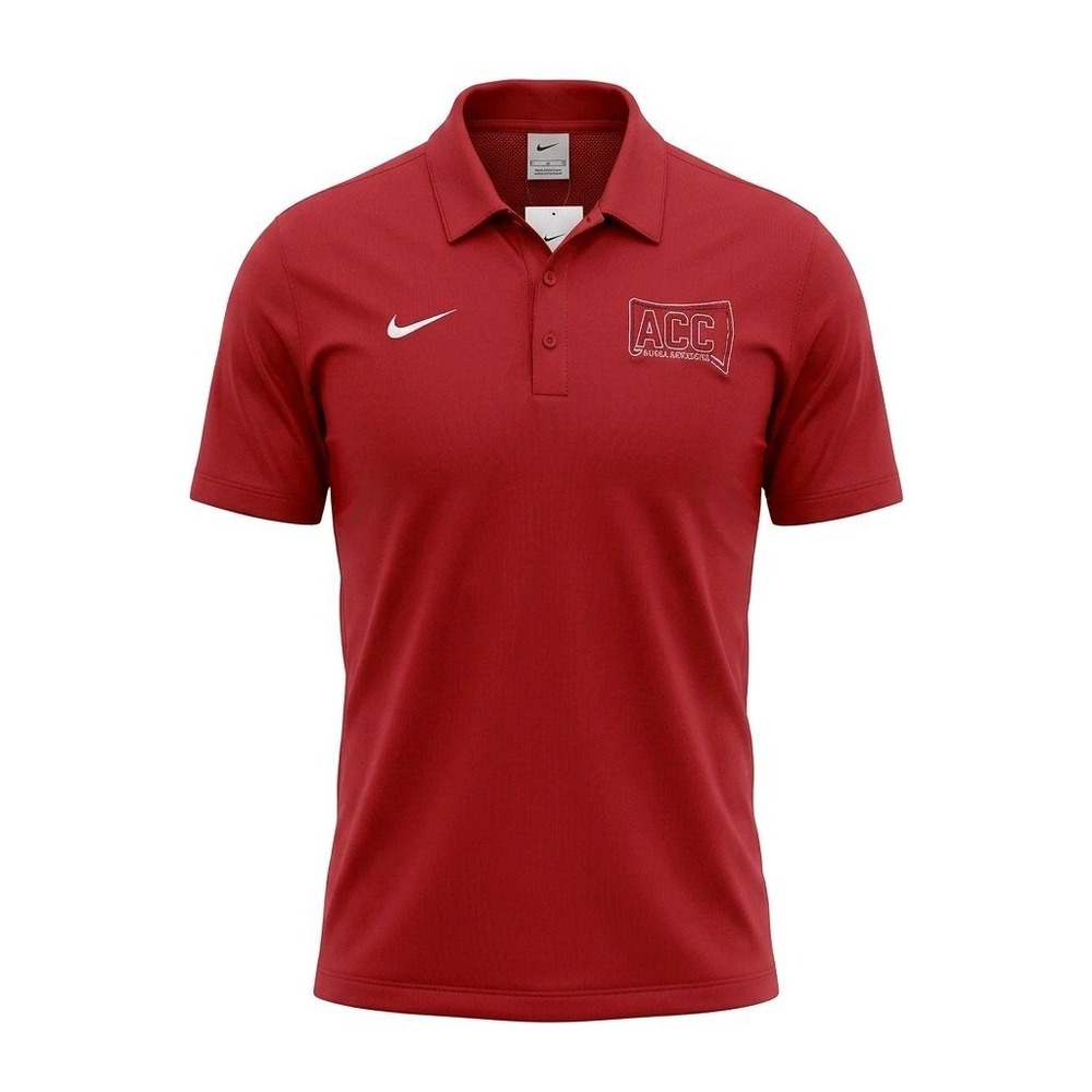 Nike Mens ACC Lumberjacks Polo Shirt Red Short Sleeve CI4470-698 Size L NWT